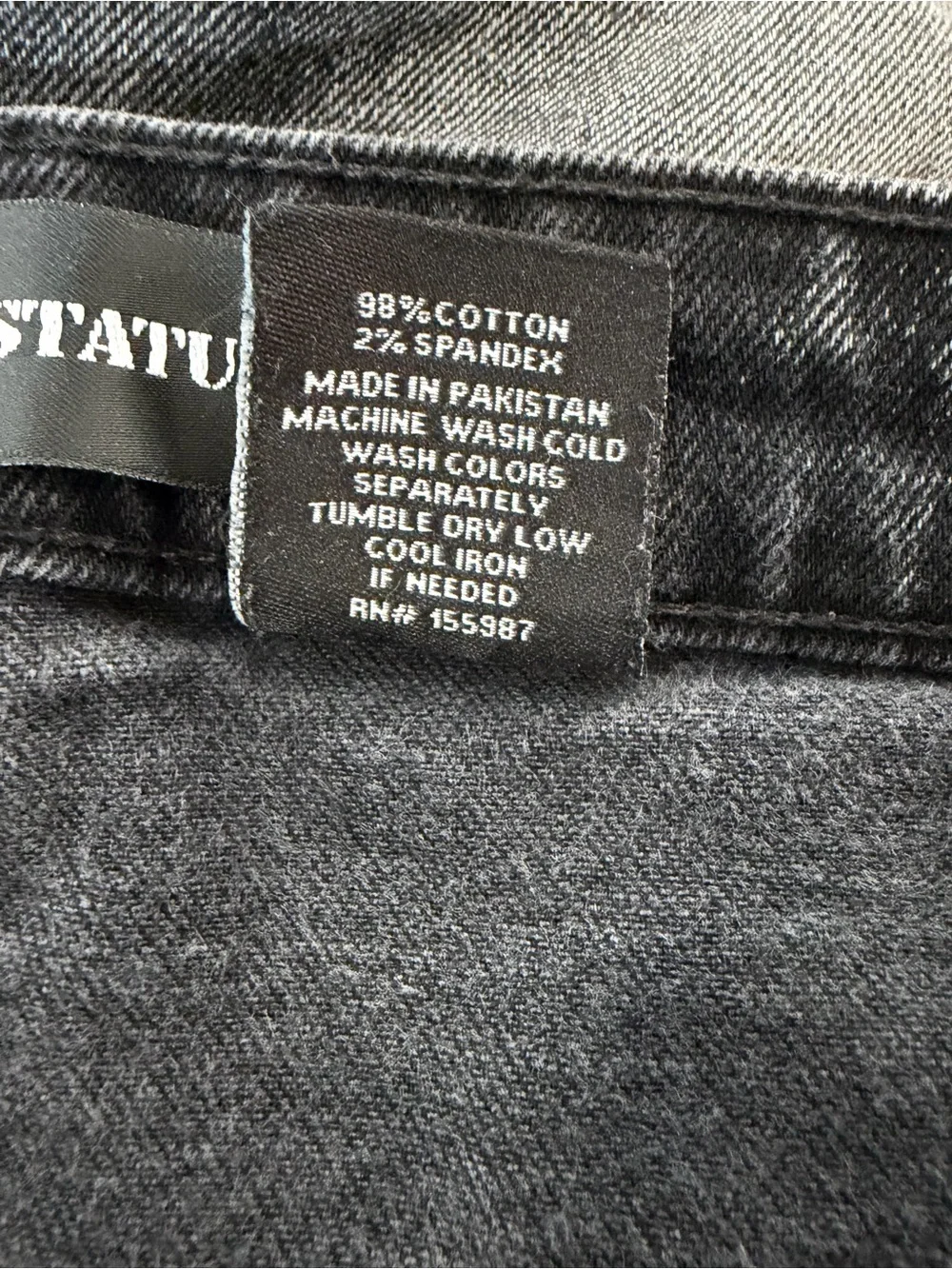 Legendary Status Black Distressed Moto Jeans Patchwork Y2K Streetwear Skinny